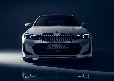 Silver BMW Front View