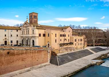 Rome Building and River View