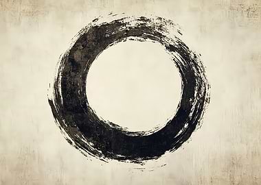 Enso Circle Brush Stroke Art