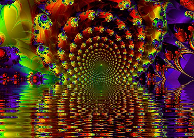 'Embryonic Tunnel' Fractal Art