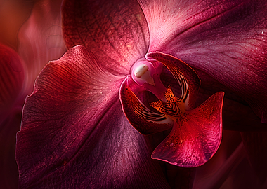 Close-up of a Red Orchid