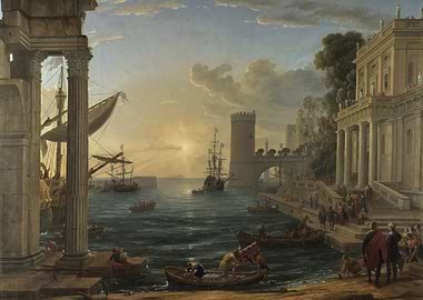 Claude Lorrain's The Embarkation Of The Queen Of Sheba