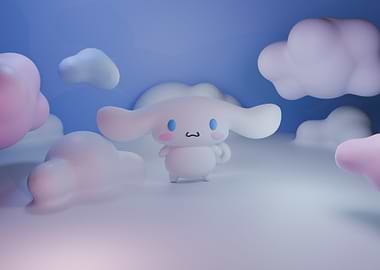 Cinnamoroll in a dreamy cloudscape