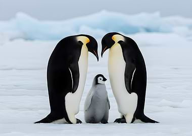 Emperor Penguin Family