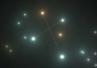 Constellation in the night sky