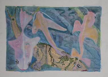 Abstract Fish in Blue Waters