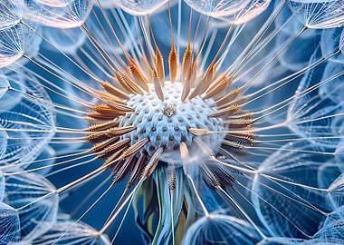 Dandelion Seed Head Close-Up