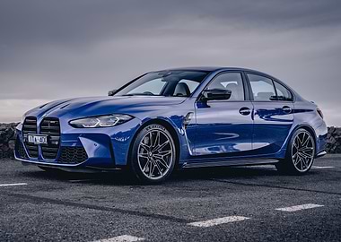 Blue BMW M3 Sedan