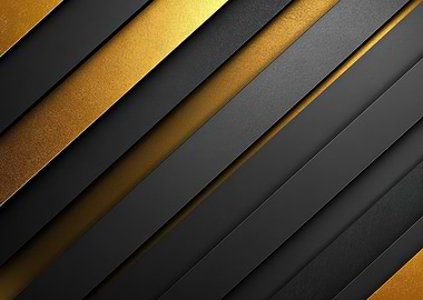Abstract Gold and Black Diagonal Stripes