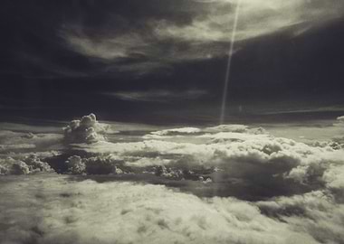 Monochrome Clouds Aerial View