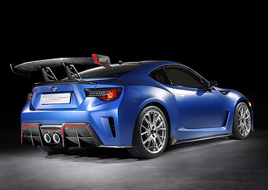 Blue Subaru STI Performance Concept Car