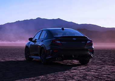 Subaru WRX in Desert Landscape