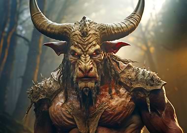 Minotaur in the Forest