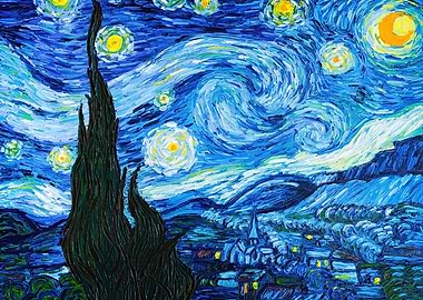 Starry Night Painting by Vincent van Gogh