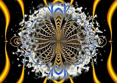 'Wormhole Net' Fractal Art