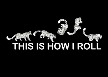 Snow Leopard How I Roll Kids Gift Snow Leopard