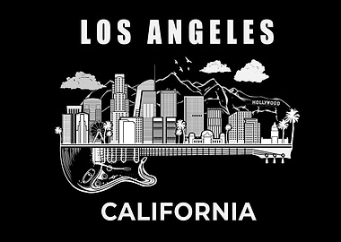 Los Angeles California Souvenir Men Women Music Los Angeles