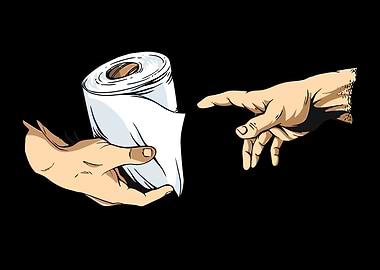 Toilet Paper Creation of Adam Parody