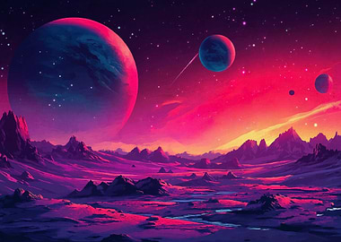Vibrant Alien Planet