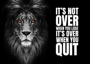 Lion with Motivational Quote