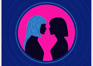 Two Silhouettes Facing Each Other