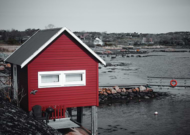 Red Glow on the Coastline