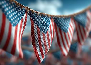 American Flag Bunting Decoration