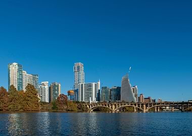 Austin Skyline and Bridge