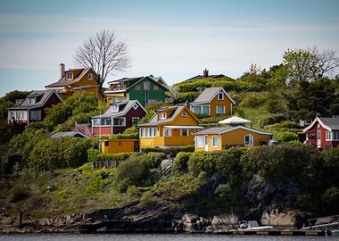 Colorful seaside houses