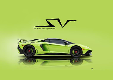 Lamborghini Aventador SuperVeloce on Green