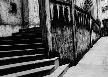 Monochrome Architectural Staircase