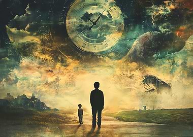 Father and Son Time Landscape