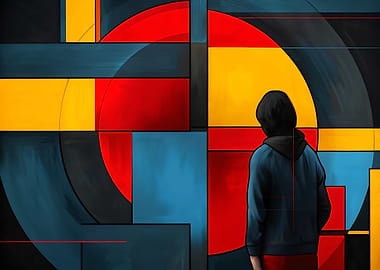 Abstract Art with Figure