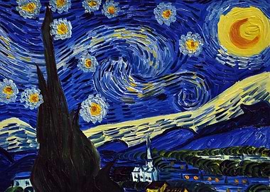 Starry Night Painting by Vincent van Gogh
