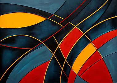 Abstract Geometric Painting with Curves