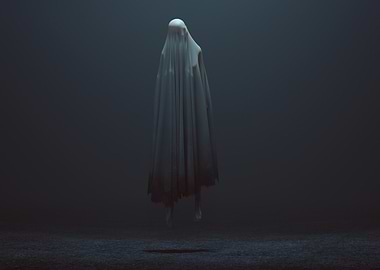 Ethereal Figure in Dark Ambience