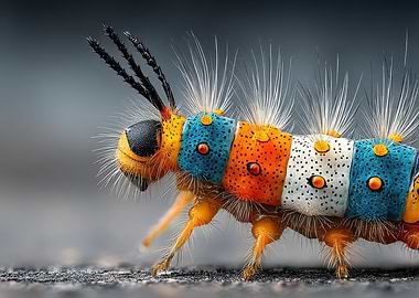 Colorful Caterpillar Macro