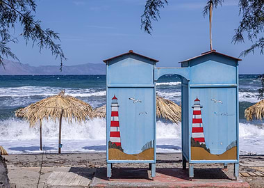 Beach changing rooms