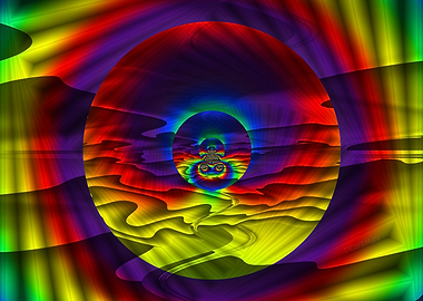 'Journey' Psychedelic Landscape Fractal Art