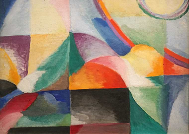Abstract Color Block Painting