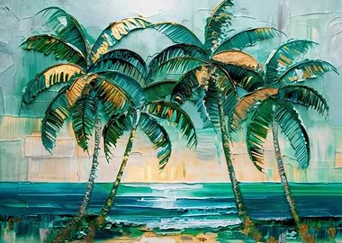 Tropical Palm Trees Painting