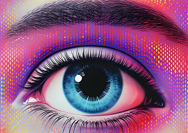 Close-up of a Vibrant Blue Eye