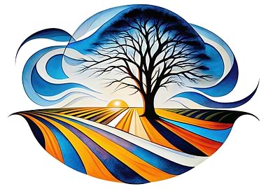Abstract Tree of Life Landscape