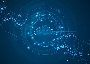 Blue Cloud Technology Background