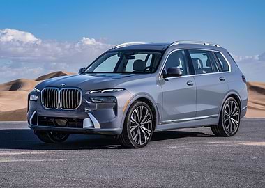 Gray BMW X7 SUV in Desert