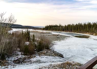 Frozen River Landscape