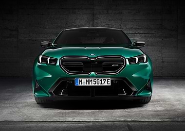 Green BMW XM Front View