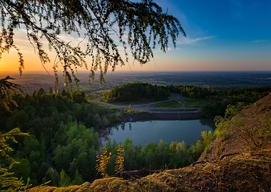 Scenic Lake View at Sunset, Poland