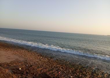 Ocean view with rocky beach