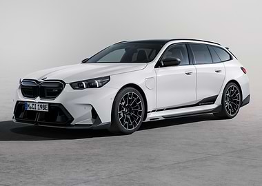White BMW Touring Car Studio Shot